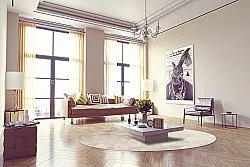 Kruhový koberec - Porto (béžový)