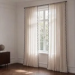 Gardiner 2-Pack - Bomullsgardin Yrsa (ljusbeige)