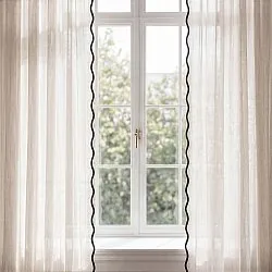 Gardiner 2-Pack - Bomullsgardin Yrsa (ljusbeige)