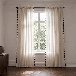 Gardiner 2-Pack - Bomullsgardin Yrsa (ljusbeige)