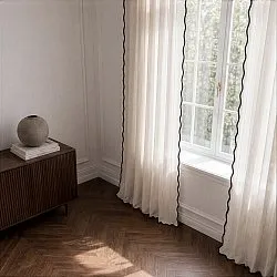 Gardiner 2-Pack - Bomullsgardin Yrsa (ljusbeige)