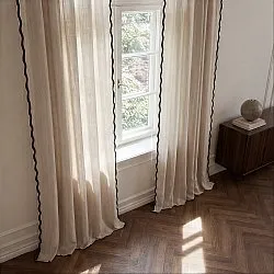 Gardiner 2-Pack - Bomullsgardin Yrsa (ljusbeige)