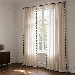 Gardiner 2-Pack - Bomullsgardin Yrsa (ljusbeige)