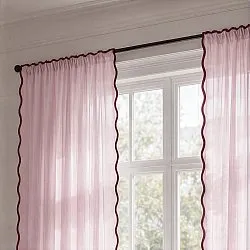 Gardiner 2-Pack - Bomullsgardin Yrsa (rosa)