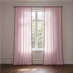 Gardiner 2-Pack - Bomullsgardin Yrsa (rosa)