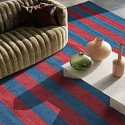 Bavlnený koberec - Nilo (červená/modrá)