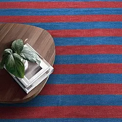 Bavlnený koberec - Nilo (červená/modrá)