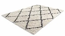 Koberce s dlhým vlasom - Alcott Natural Cotton Shaggy (čierna/biela)