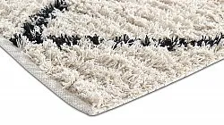 Koberce s dlhým vlasom - Alcott Natural Cotton Shaggy (čierna/biela)