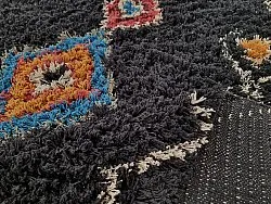 Koberce s dlhým vlasom - Marden Natural Cotton Shaggy (čierna/multi)