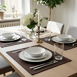 Americký stôl - 2 kusy Niva (tmavohnedá)