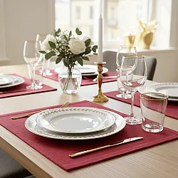 Americký stôl - 2 kusy Niva (bordová)