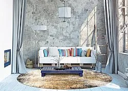 Kruhový koberec - Florent (hnedý)