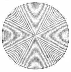 Kruhový koberec - Ferragudo (šedý)