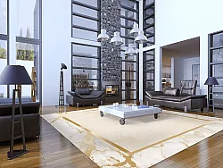 Wilton koberec - Cerasia (béžová/biela/zlatá)