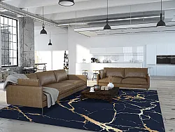 Wilton koberec - Cesina (čierna/zlatá)