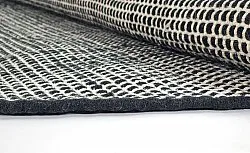 Kruhový koberec - Coastal (čierna/biela)