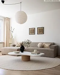 Kruhový koberec - Coastal (krém)