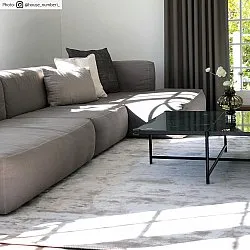 Viskózový koberec - Jodhpur Špeciálna Luxusná Edícia (svetlo šedá/bežová)