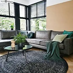 Kruhový koberec - Peking Noble (čierny)