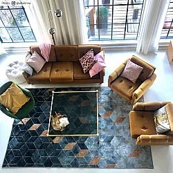 Koberec Wilton - Brigooda (modrý)