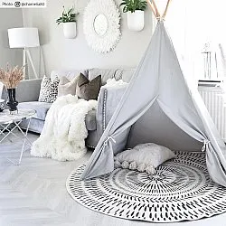 Kruhový koberec - Brussels Night (šedý)