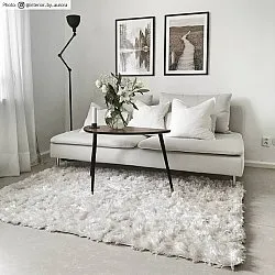 Koberce s dlhým vlasom - Janjira (biela)