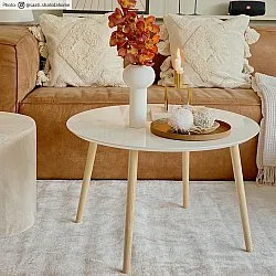 Koberec okrúhly - Jodhpur Špeciálna Luxusná Edícia Viskóza (svetlo béžová)