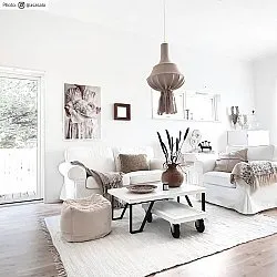 Koberec z kusov - Silje (biela)