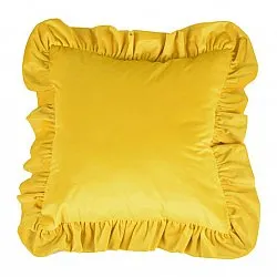 Puzdro na vankúš - Ruffled (žltá)