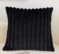 Puzdro na vankúš - Soft stripes (čierna)