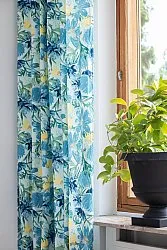 Záclony - Bavlnená záclona Cutie (modrá)