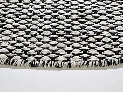 Kruhový koberec - Delly (čierny/biely)