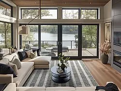 Džínový koberec - Ally (čierny/biely)