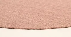 Kruhový koberec - Dhurry (ružový)