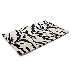 Rohožka - Zebra Tufted Wool Premium (biela/čierna)