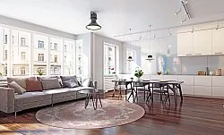 Kruhový koberec - Nefta (ružový)