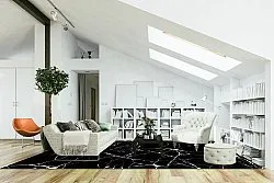 Koberec Wilton - Vieste (čierny/biely)