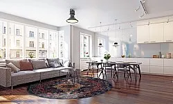 Kruhový koberec - Tabarka (viacfarebný)