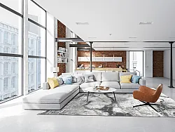 Koberec Wilton - Mermer (sivý/biely)