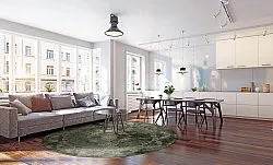 Kruhový koberec - Taknis (zelený)