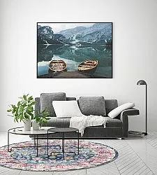 Kruhový koberec - Bouhjar (modrý/rúžový/multicolor)