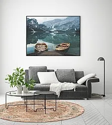 Kruhový koberec - Douz (červený/multikolórový)