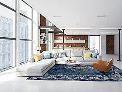 Koberec Wilton - Taknis (modrá)