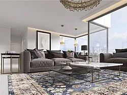 Koberec Wilton - Bouhjar (tmavě modrá/multicolor)