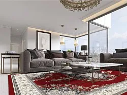 Koberec Wilton - Lice (červený/multikolórový)