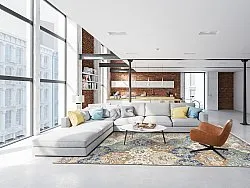 Koberec Wilton - Bohemia (modrý/multicolor)