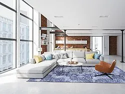 Koberec Wilton - Badem (modrý)