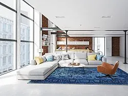 Koberec Wilton - Gombalia (modrá)