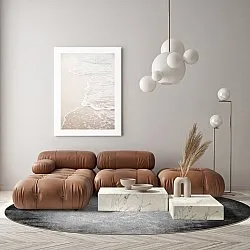 Kruhový koberec - Megara (šedý)